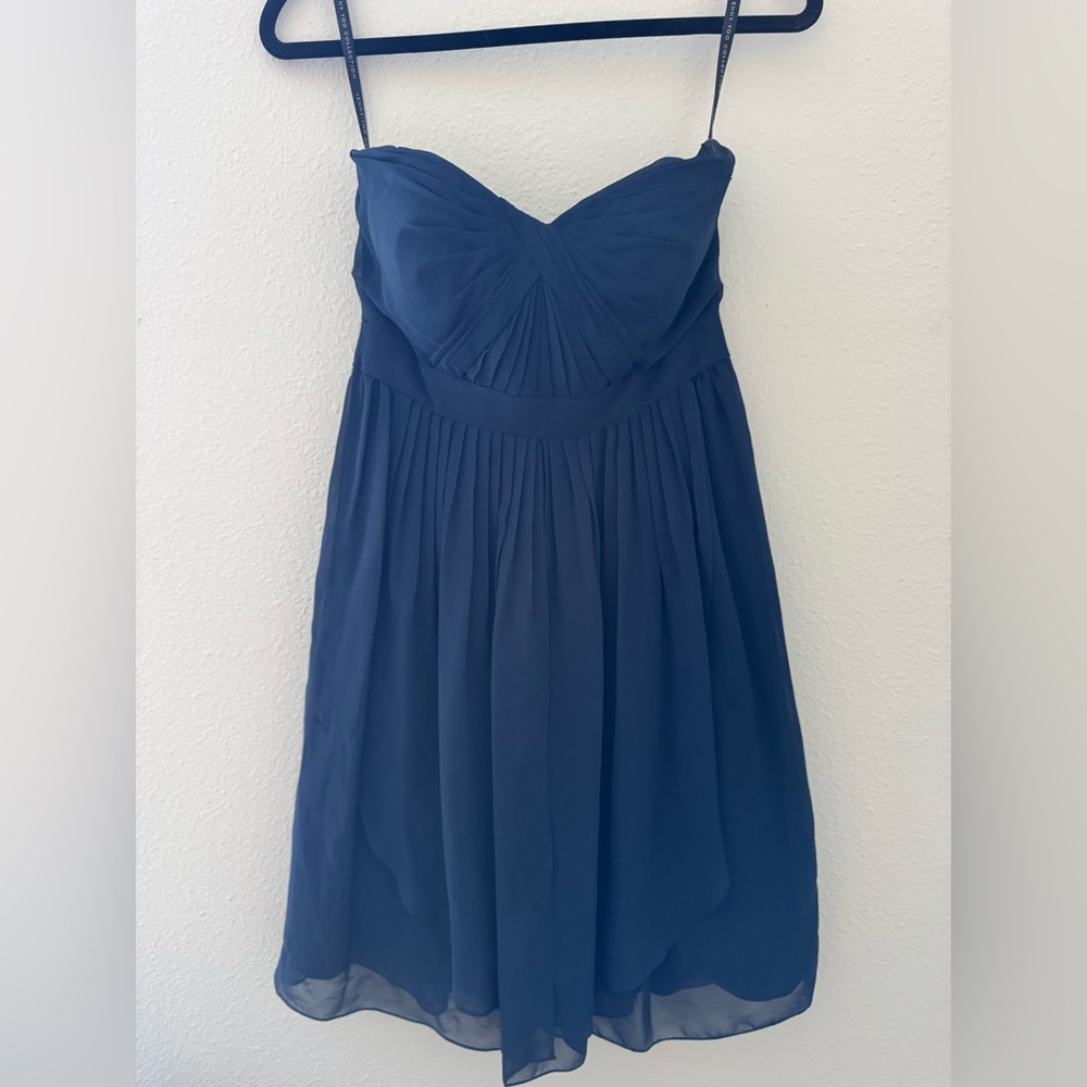 Jenny Yoo Navy Blue Strapless Dress